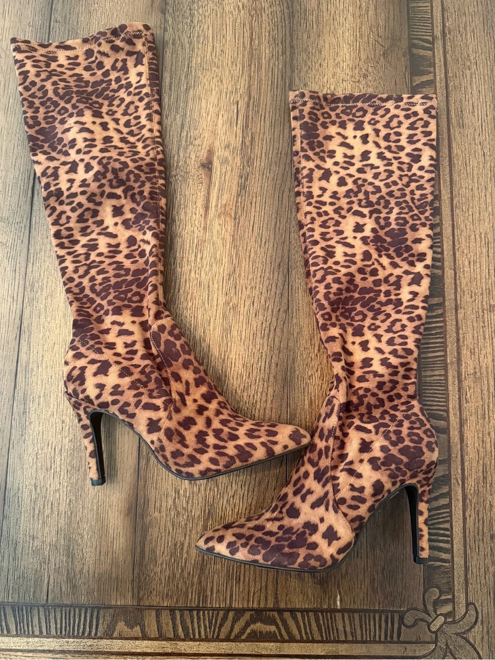 MIA Women's Arisa Stiletto Heel Pointed Toe Knee High Boots Size 6